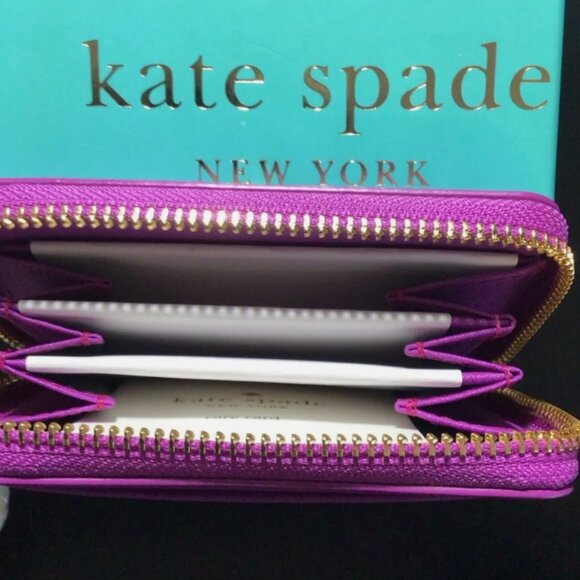 KATE SPADE BAJA ROSE CASSIDY HARTLEY LANE CARD HOLDER NIB PERSONALIZED "R" NEW - Picture 3 of 3